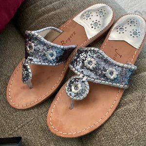 Silver Jack Rogers sandals